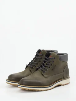 Lloyd – Schnürboots aus Glattleder olivgrün