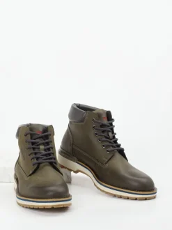 Lloyd – Schnürboots aus Glattleder olivgrün