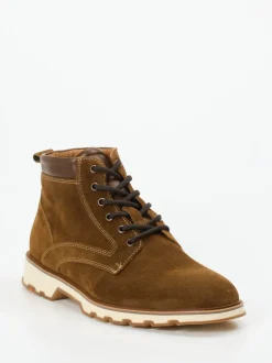 Lloyd – Schnürboots aus Veloursleder cognacbraun
