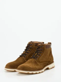 Lloyd – Schnürboots aus Veloursleder cognacbraun