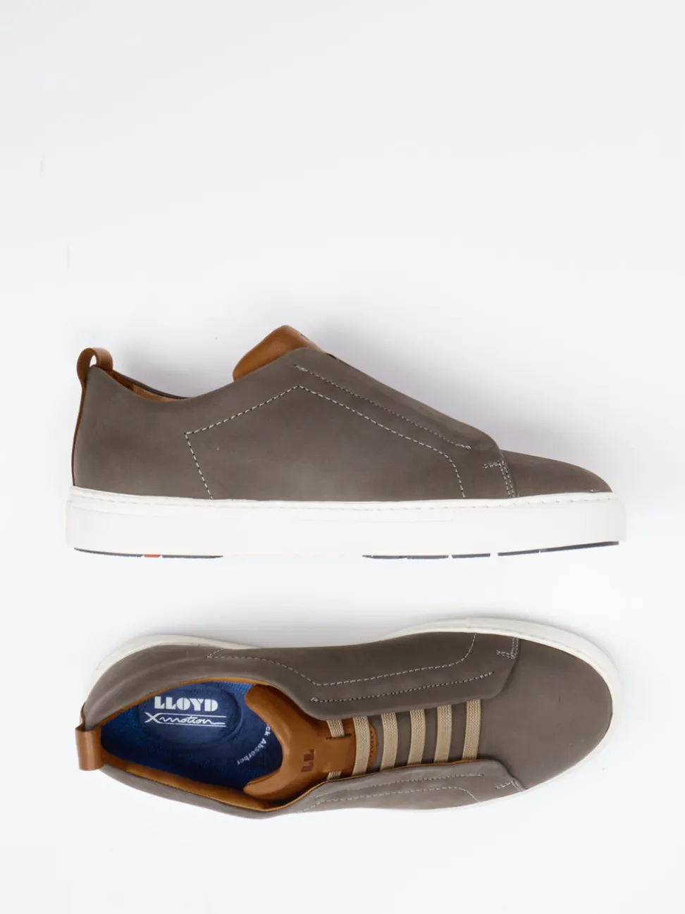 Lloyd – Slip-On Sneaker aus Nubukleder grau