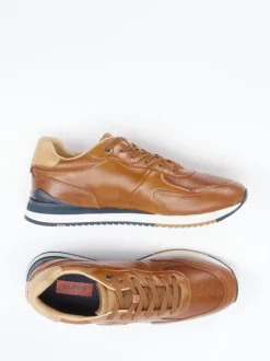 Lloyd – Sneaker aus Glattleder in Cognacbraun