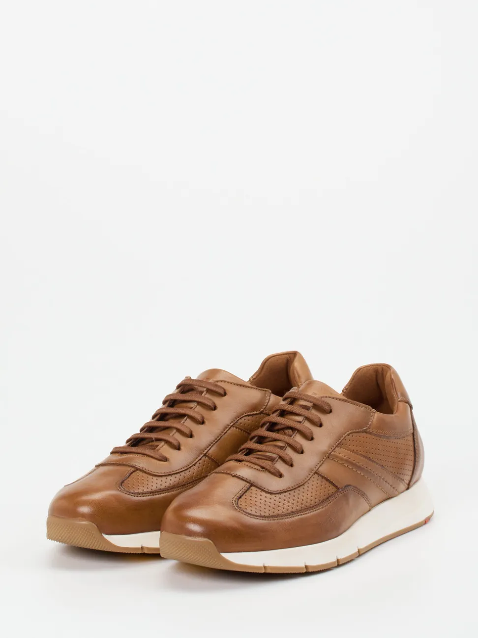 Lloyd – Sneaker aus Kalbleder in Cognacbraun