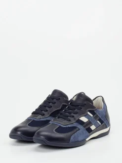 Lloyd – Sneaker aus Kalbleder und Mesh dunkelblau