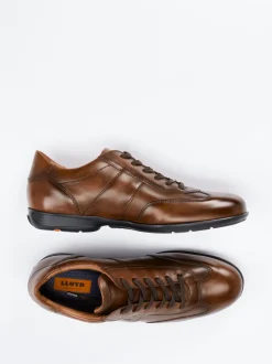 Lloyd – Sneaker aus Kalbleder Mittelbraun glänzend
