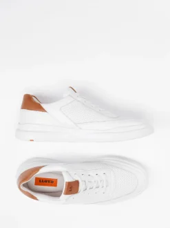 Lloyd – Sneaker aus Kalbleder in Weiß mit Kontrast