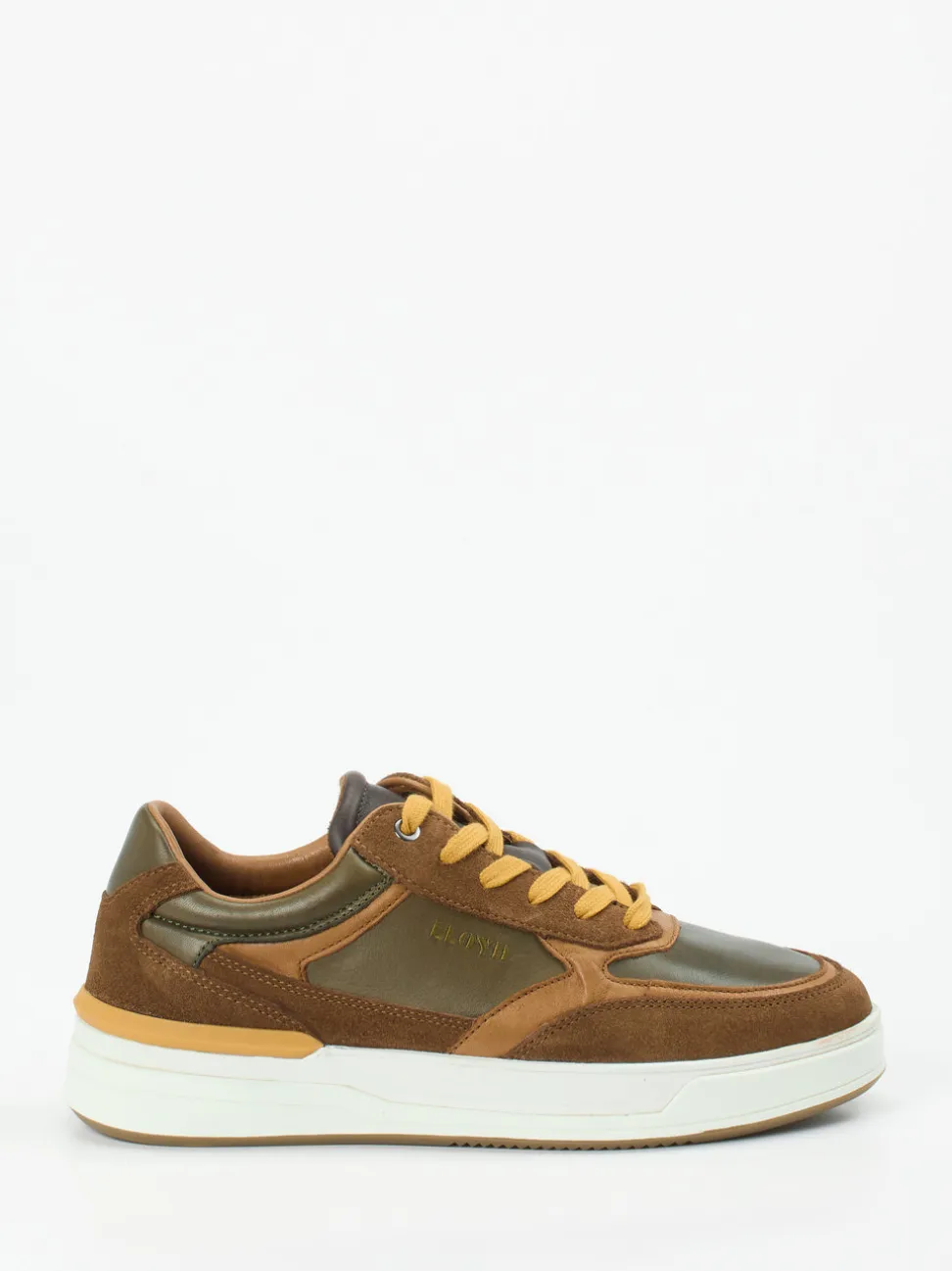 Lloyd – Sneaker aus Kalbleder und Veloursleder oliv