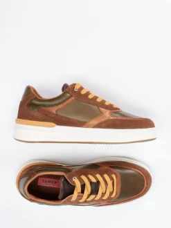 Lloyd – Sneaker aus Kalbleder und Veloursleder oliv