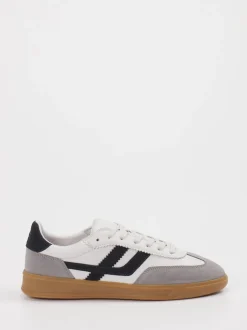 Lloyd – Sneaker aus Leder-Velours-Mix Weiß