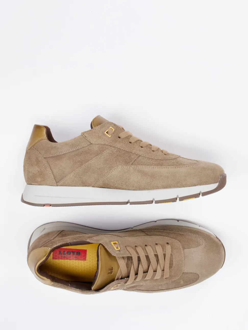 Lloyd – Sneaker aus Veloursleder sandfarben