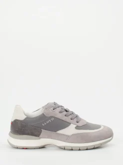 Lloyd – Sneaker aus Veloursleder und Mesh grau