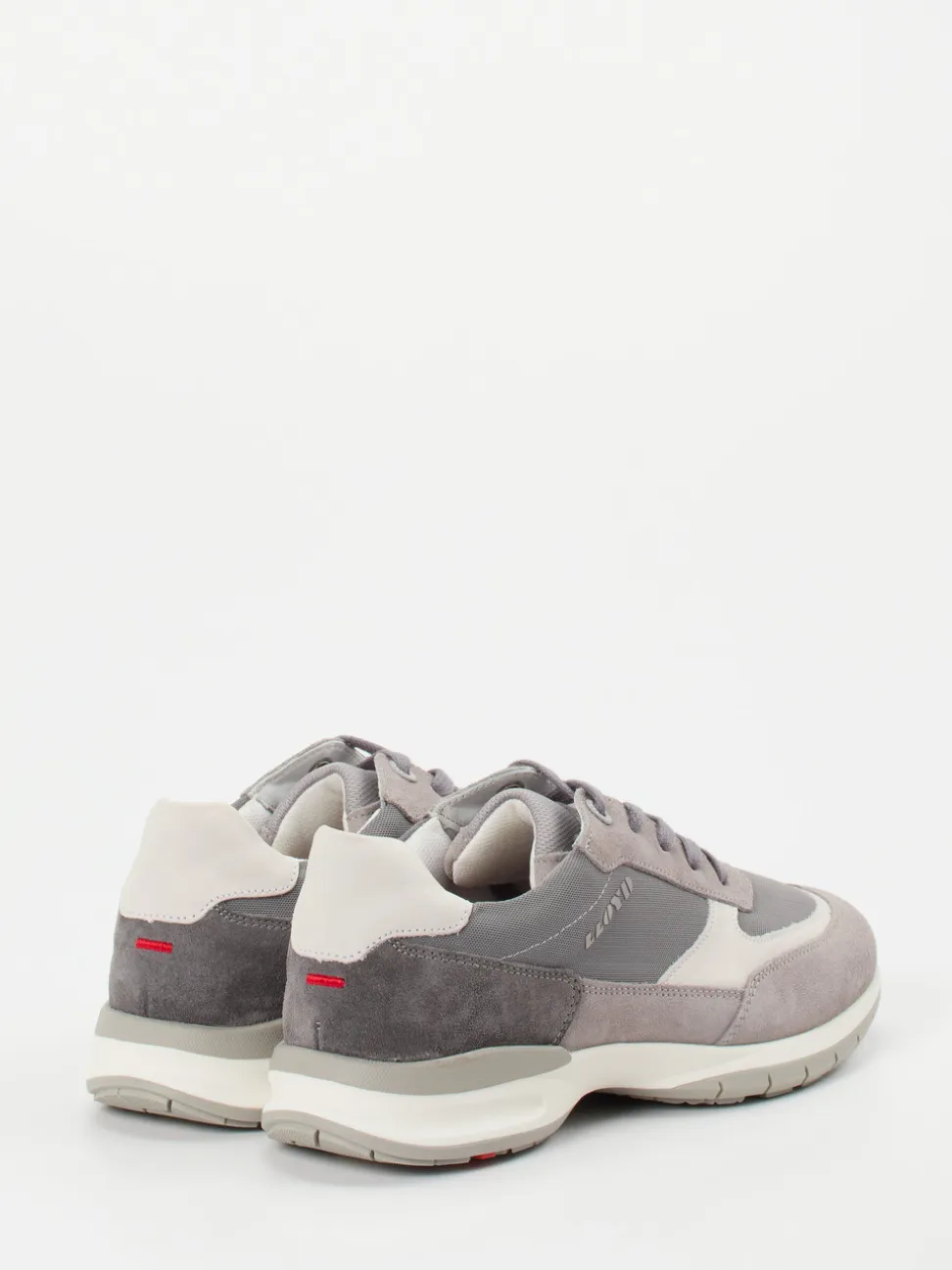 Lloyd – Sneaker aus Veloursleder und Mesh grau