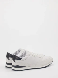 Lloyd – Sneaker aus Velours- und Glattleder Offwhite