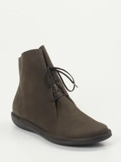 Loints of Holland – Schnürstiefelette aus Nubukleder dunkelbraun