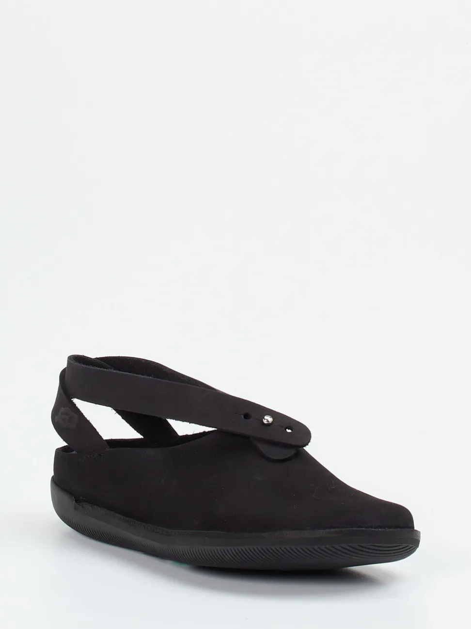 Loints of Holland – Slingback-Clogs aus Nubukleder schwarz