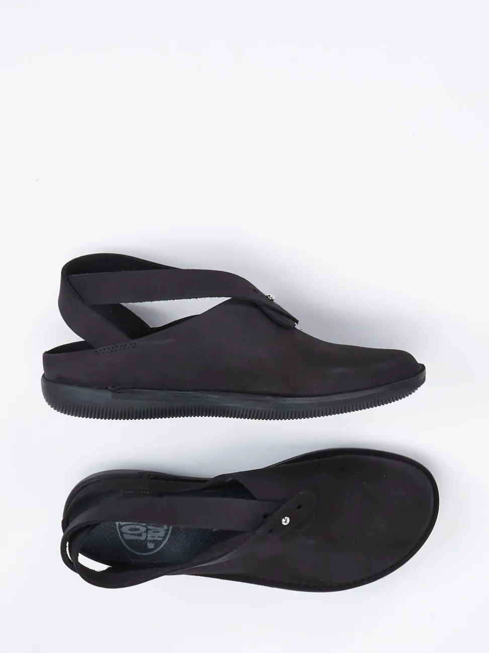 Loints of Holland – Slingback-Clogs aus Nubukleder schwarz