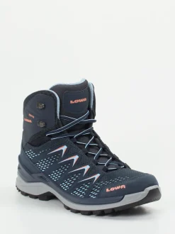 Lowa – Wanderschuh aus Mesh und Veloursleder blau
