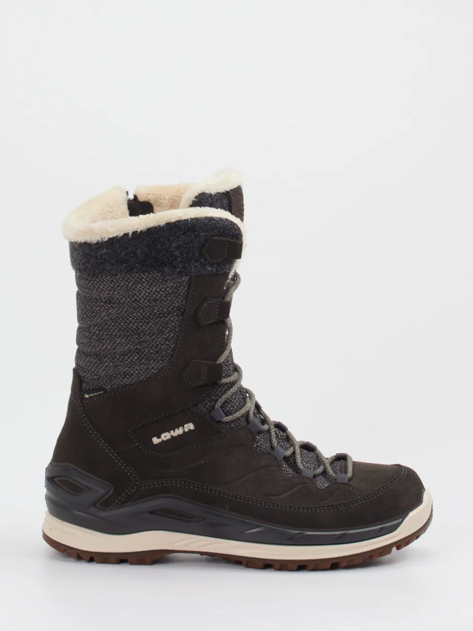 Lowa – Winterstiefel aus Veloursleder dunkelbraun