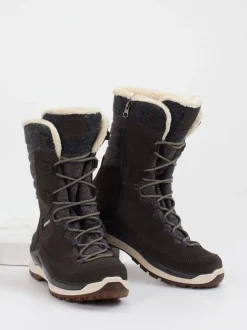 Lowa – Winterstiefel aus Veloursleder dunkelbraun