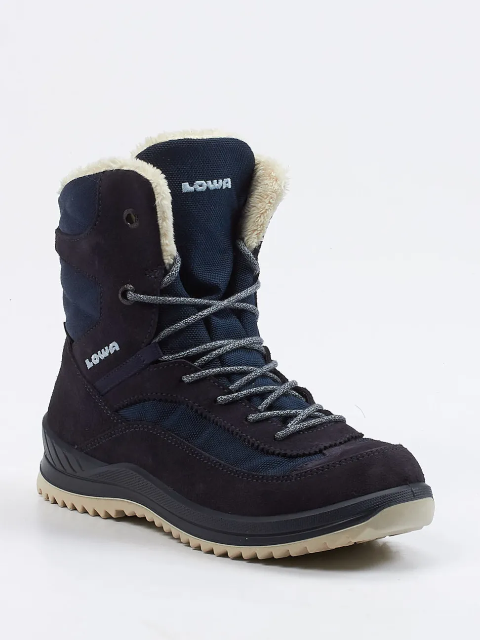 Lowa – Winterstiefel aus Veloursleder Dunkelblau