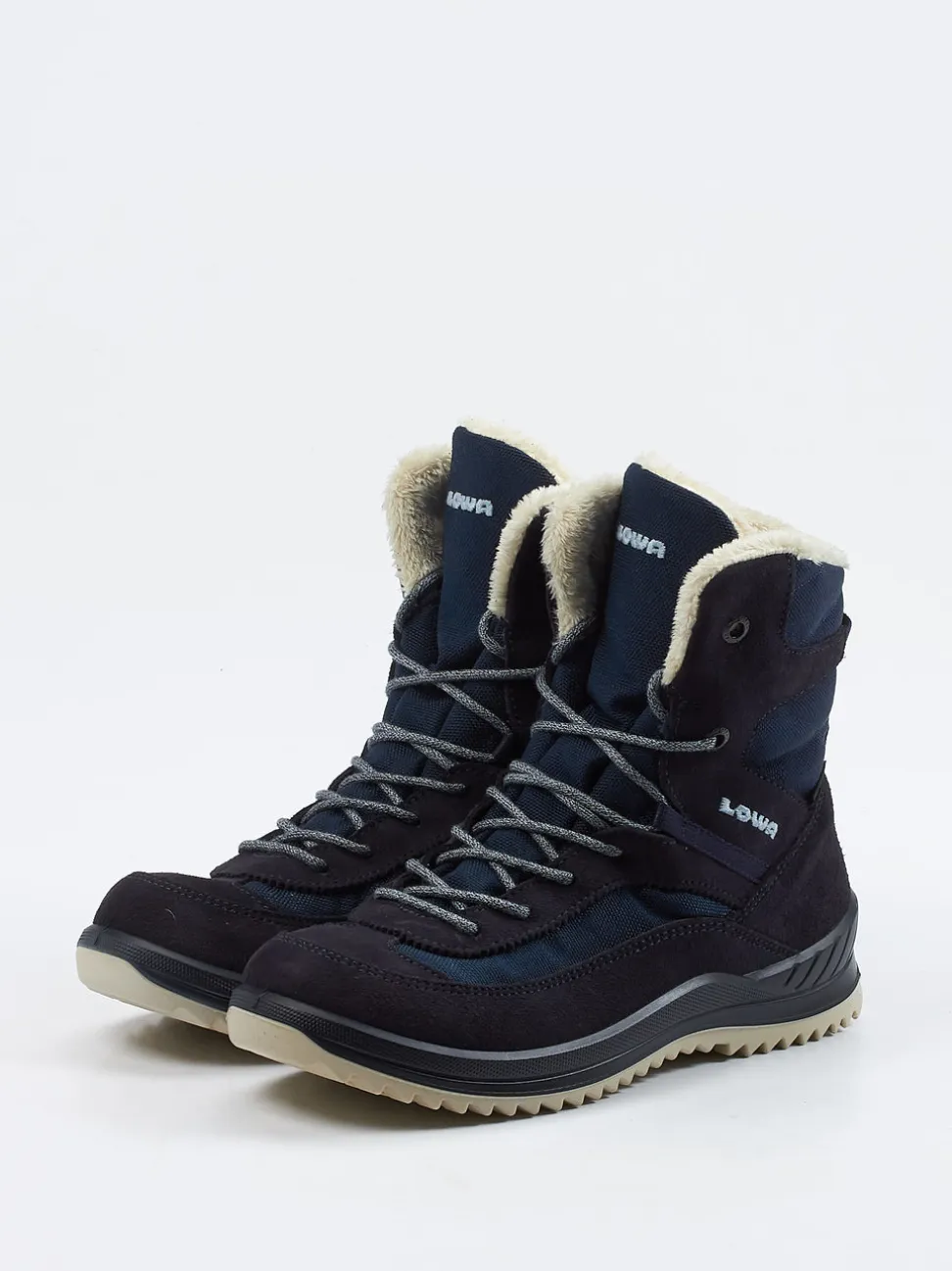 Lowa – Winterstiefel aus Veloursleder Dunkelblau