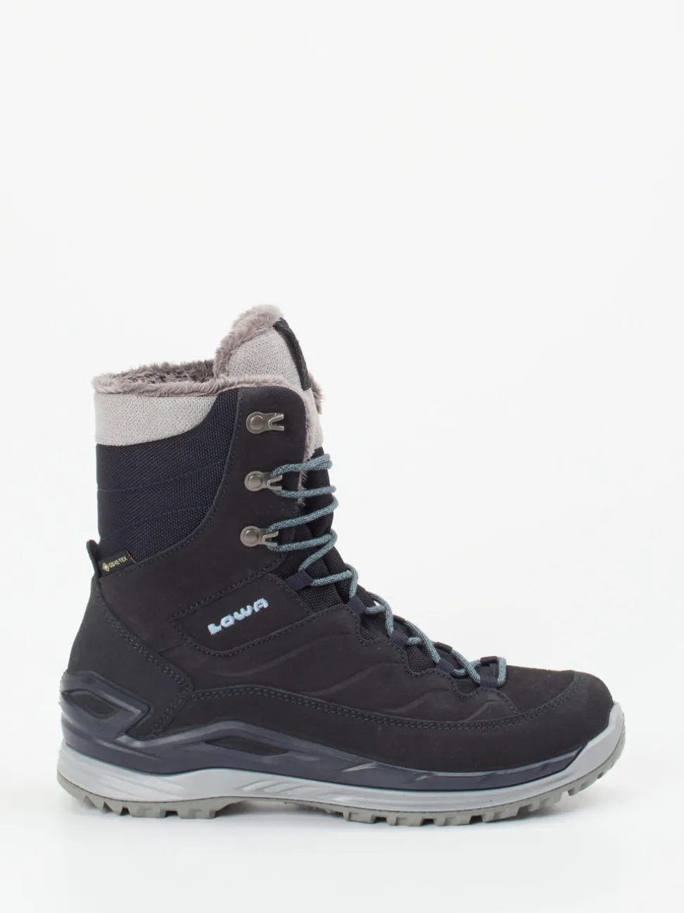 Lowa – Winter-Wanderstiefel aus Veloursleder blau