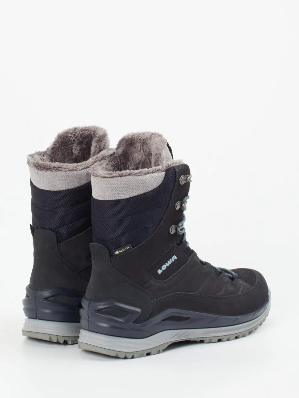 Lowa – Winter-Wanderstiefel aus Veloursleder blau