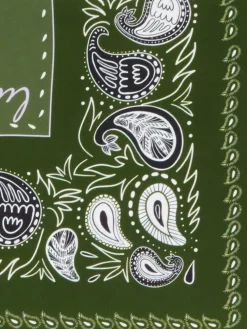 Lua Accessories – Bandana aus Seide in Olivgrün