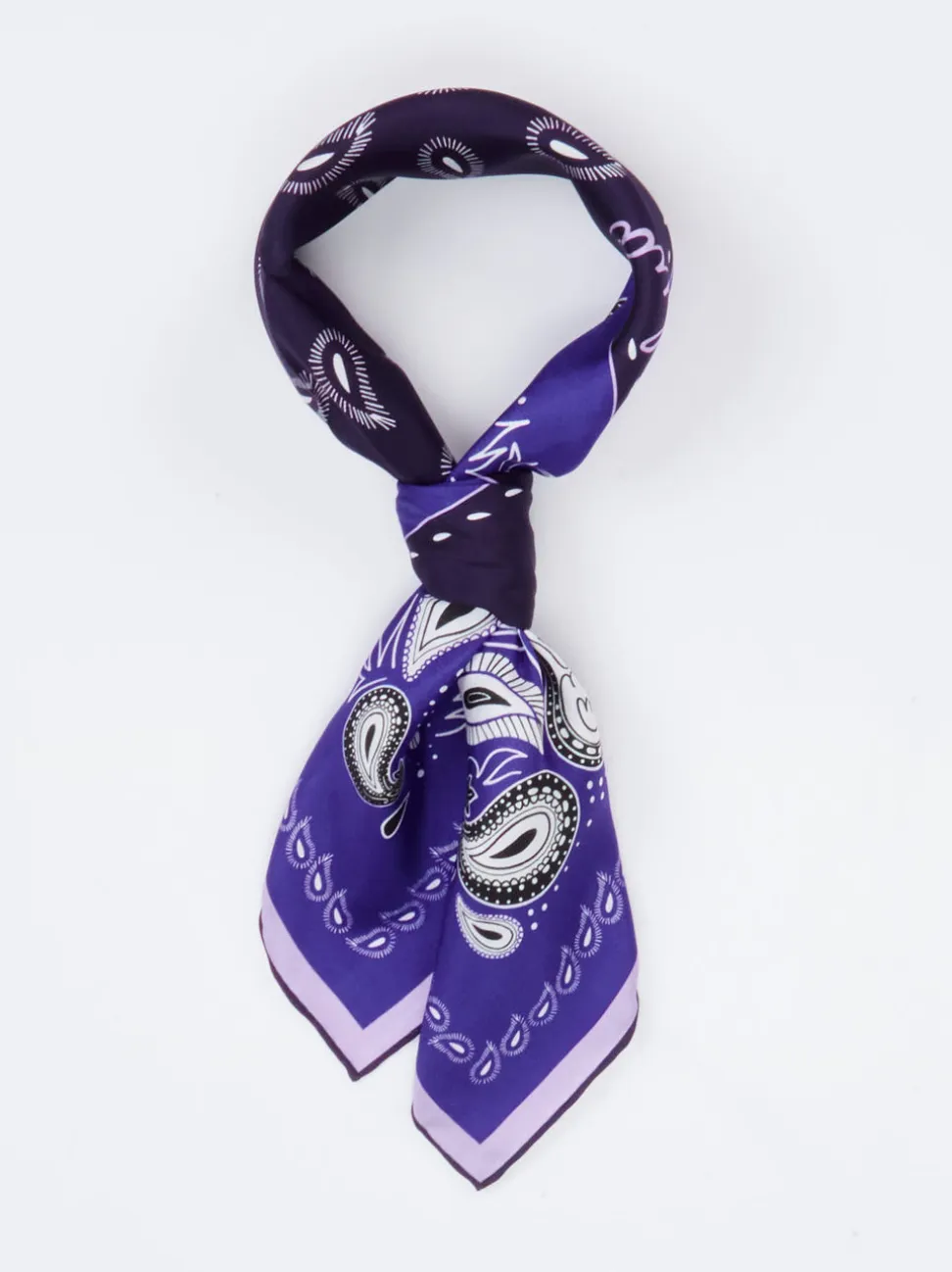 Lua Accessories – Bandana aus Seide in Indigoblau