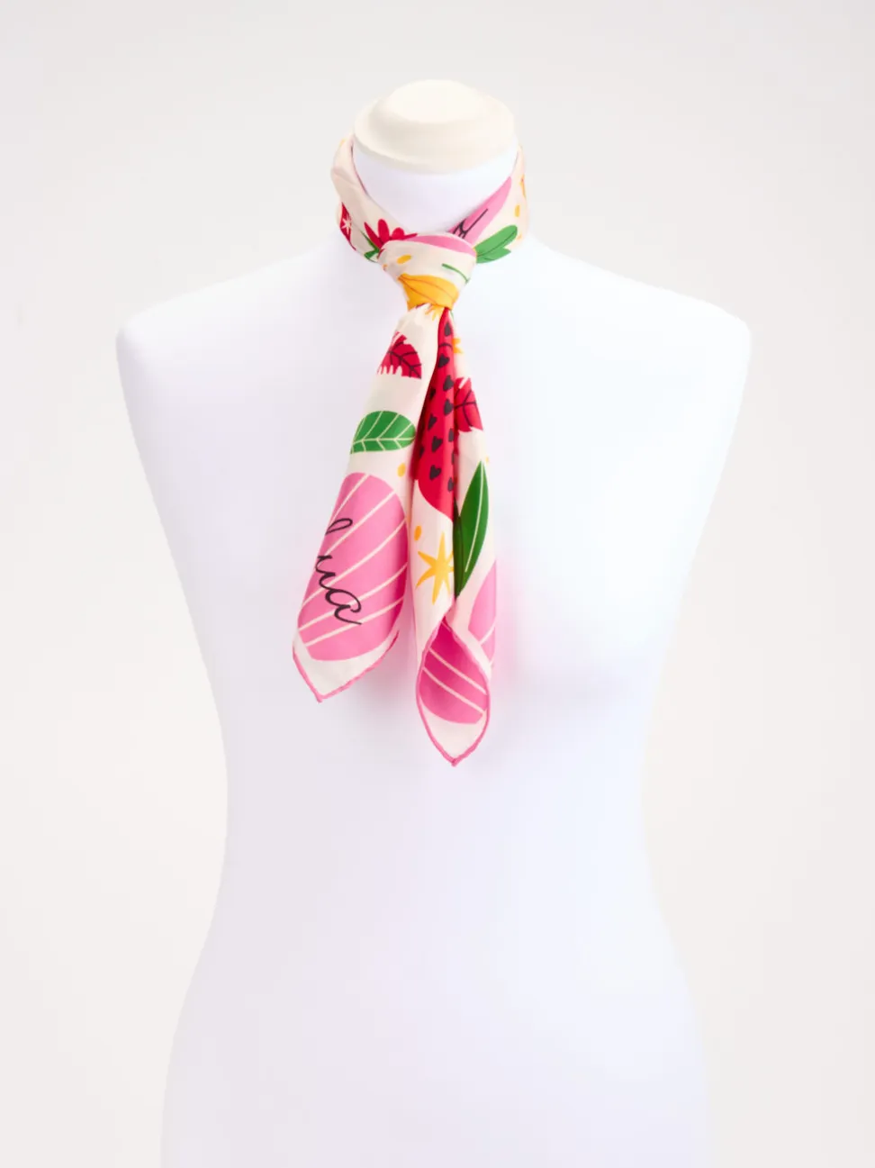 Lua Accessories – Halstuch aus Seide mit Print-Design