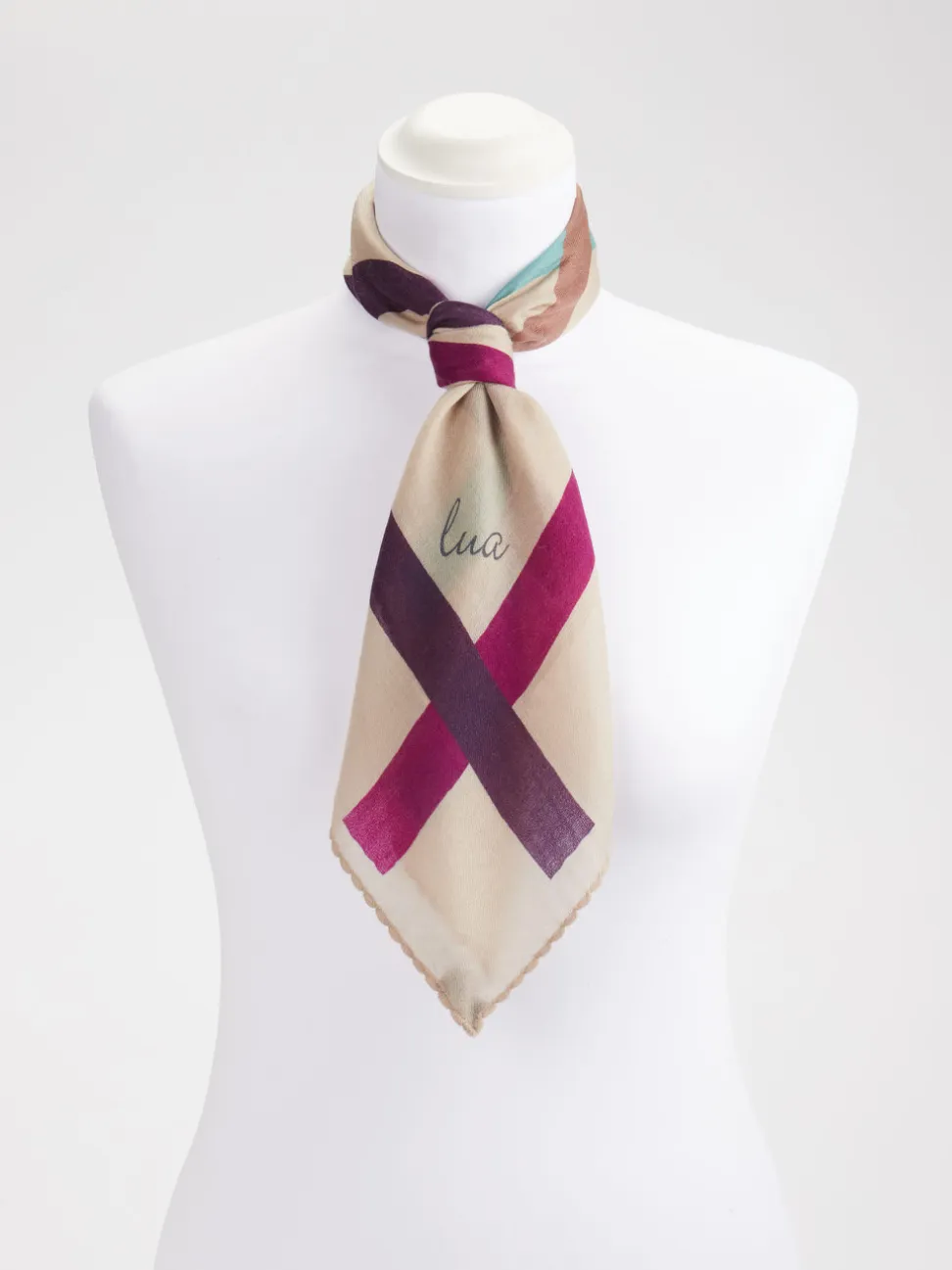 Lua Accessories – Halstuch aus Stoff in Karodessin
