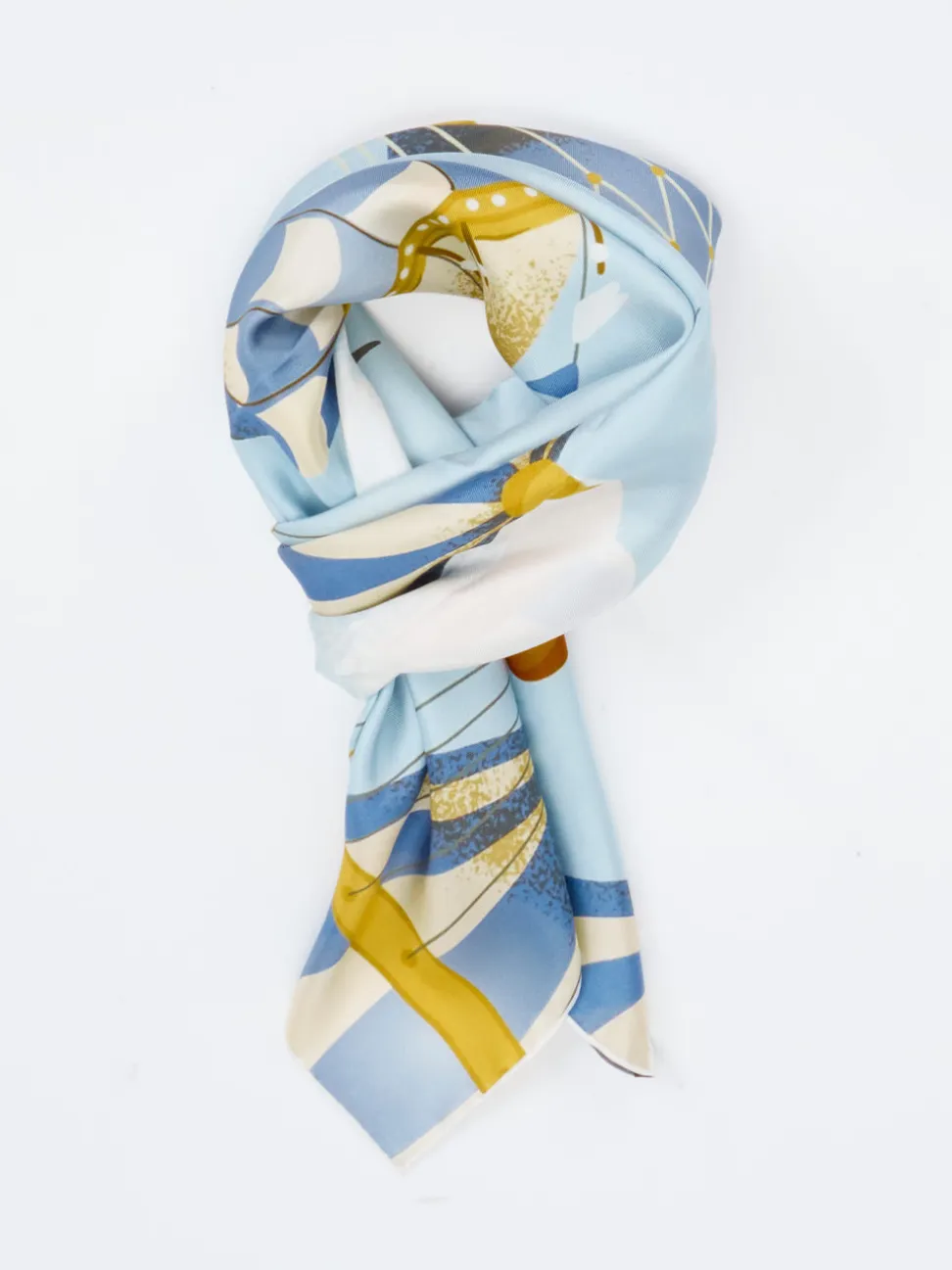Lua Accessories – Seidentuch aus Satin in Hellblau