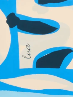 Lua Accessories – Seidentuch aus Seide in Blau-Beige