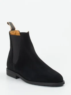 Ludwig Reiter – Chelsea Boots aus Veloursleder Schwarz