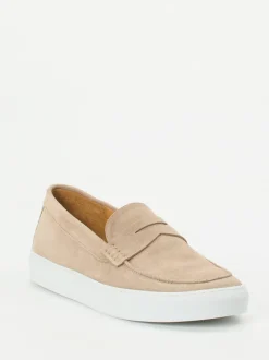 Ludwig Reiter – Loafer-Sneaker aus Veloursleder Beige