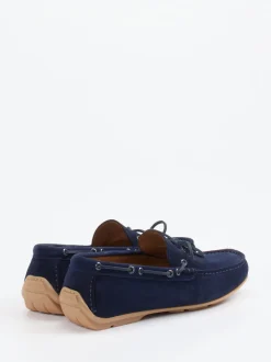 Ludwig Reiter – Mokassin aus Veloursleder marineblau