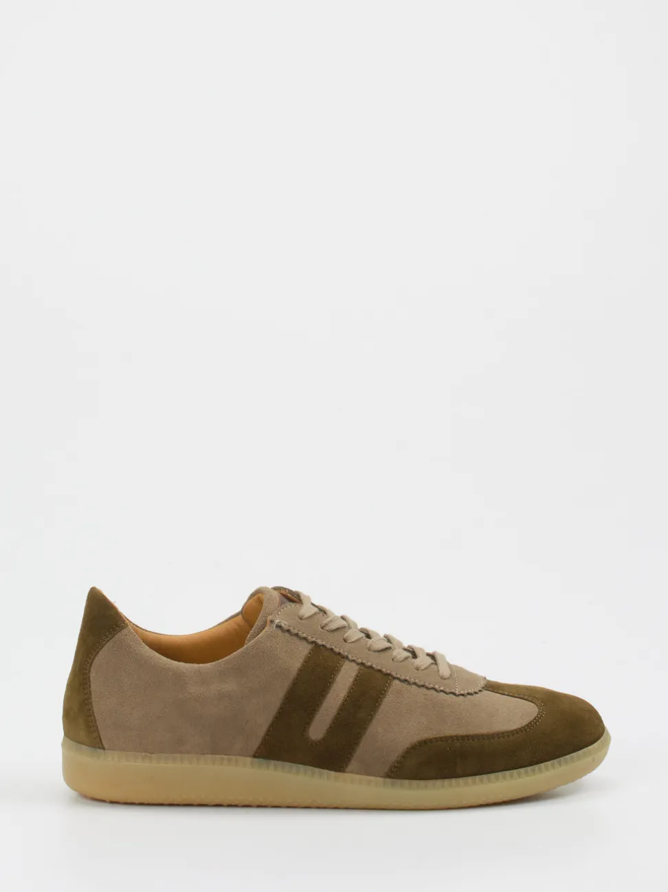 Ludwig Reiter – Retro-Sneaker aus Veloursleder taupe