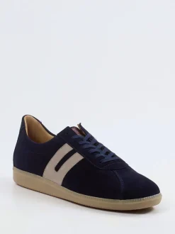Ludwig Reiter – Retro-Sneaker aus Veloursleder Dunkelblau