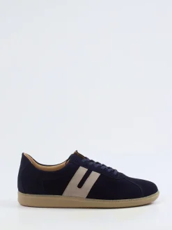 Ludwig Reiter – Retro-Sneaker aus Veloursleder Dunkelblau