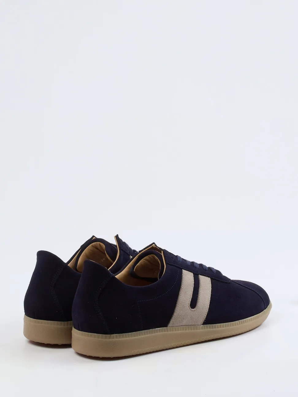 Ludwig Reiter – Retro-Sneaker aus Veloursleder Dunkelblau
