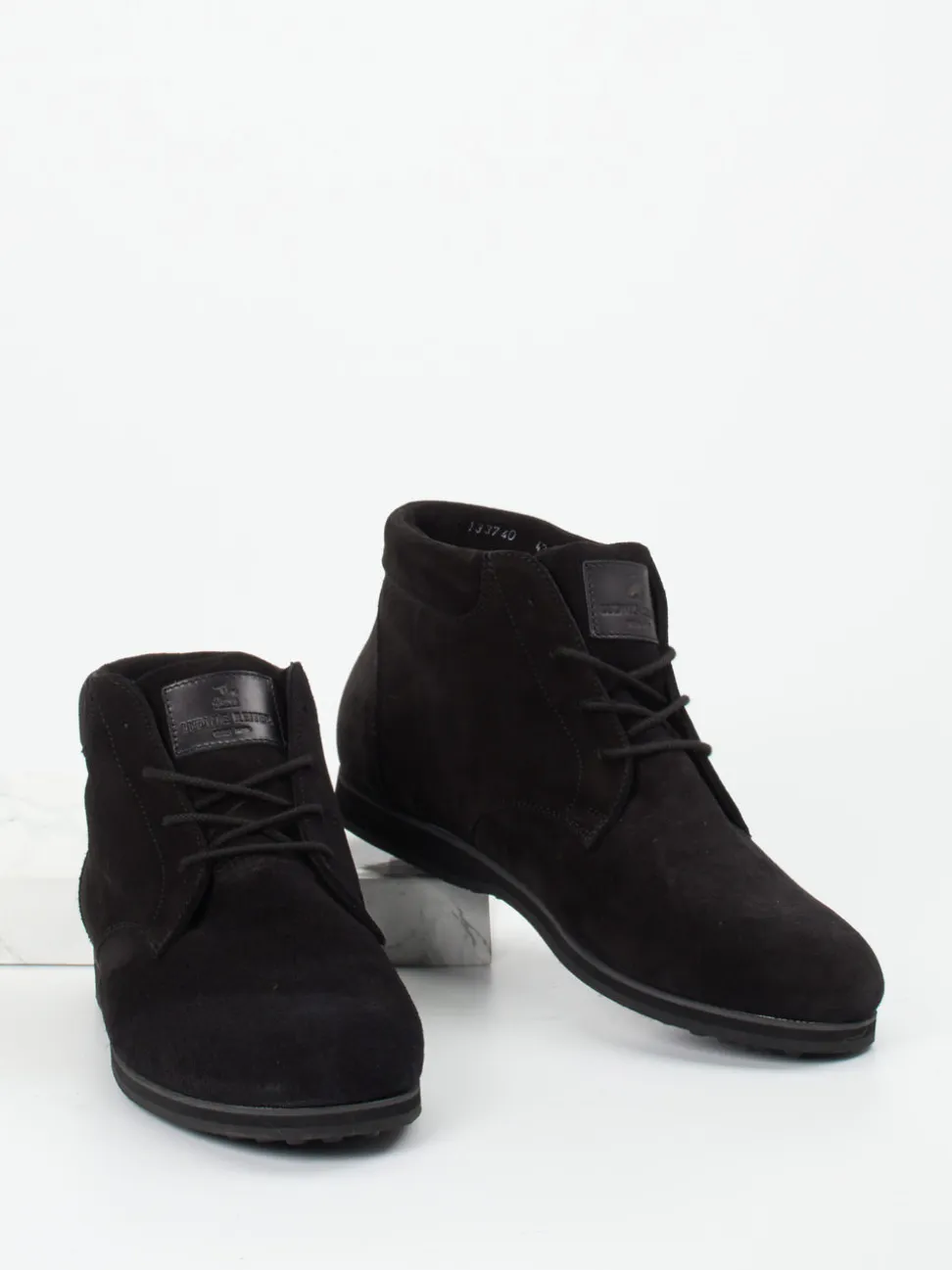 Ludwig Reiter – Schnürboots aus Veloursleder schwarz