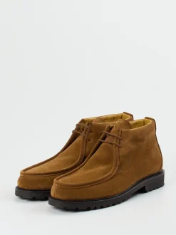 Ludwig Reiter – Schnürboots aus Veloursleder cognacbraun