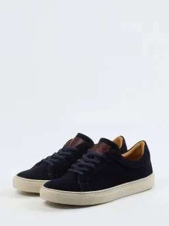 Ludwig Reiter – Sneaker aus Veloursleder Dunkelblau