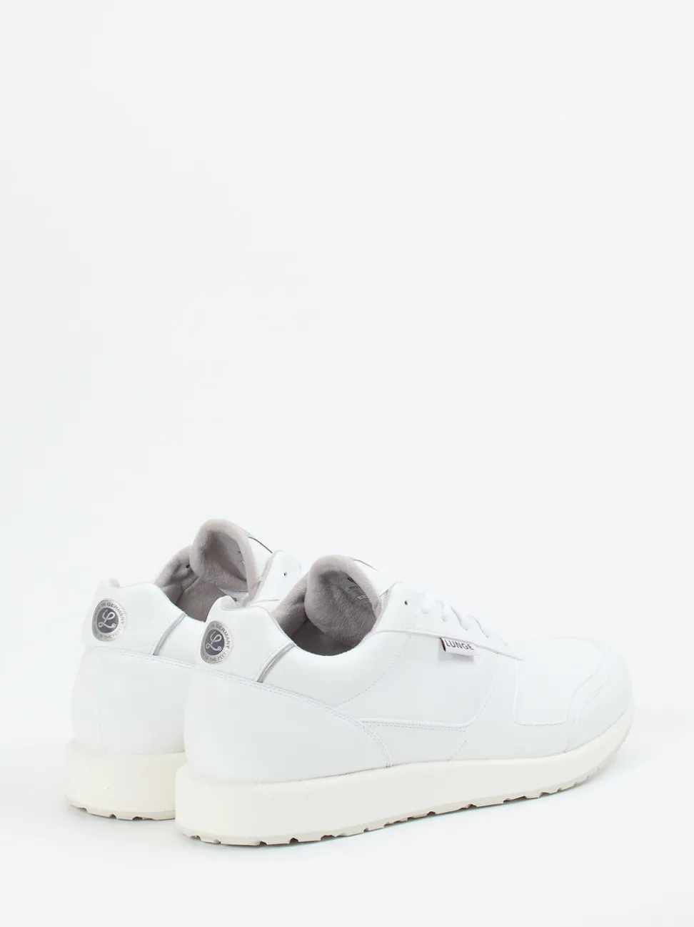 Lunge – Sneaker aus Lammleder Weiß matt