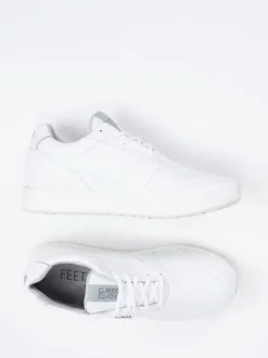 Lunge – Sneaker aus Lammleder Weiß matt