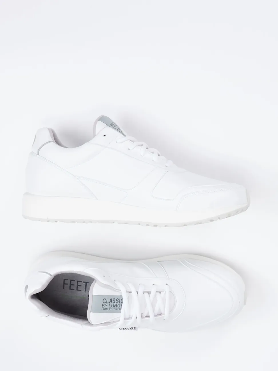 Lunge – Sneaker aus Lammleder Weiß matt