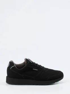 Lunge – Sneaker aus Mikrofaser-Velours Schwarz