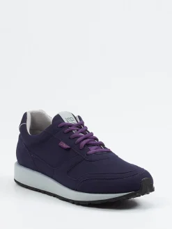 Lunge – Sneaker aus Textil in Velourslederoptik Dunkelblau