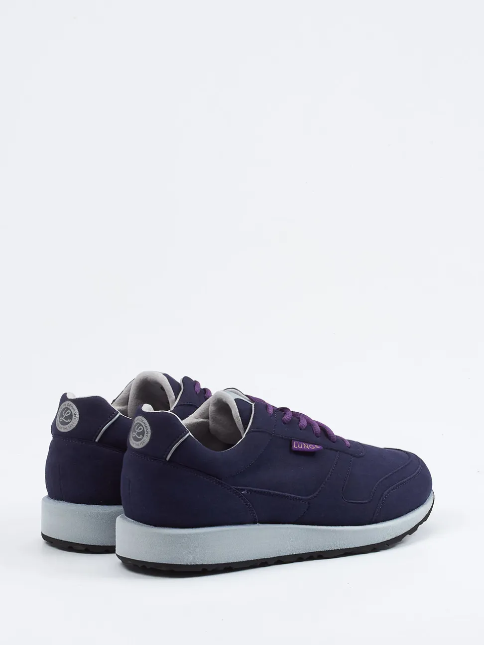 Lunge – Sneaker aus Textil in Velourslederoptik Dunkelblau