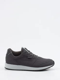 Lunge – Sneaker aus Textil in Veloursoptik Grau